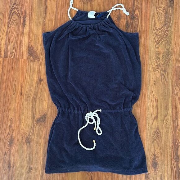 Polo Ralph Lauren nautical navy white Terry cloth knit swimwear cover-up top siz - Picture 1 of 4
